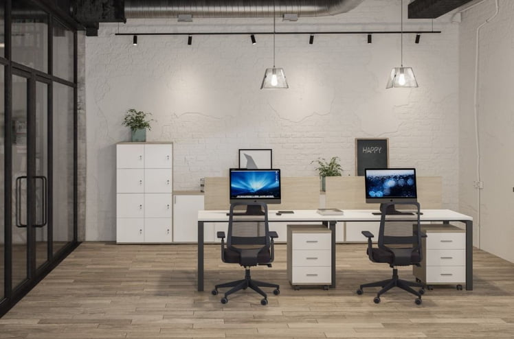 Мебель для офиса Сигма №8 Белый Дуб светлый / Sigma_1