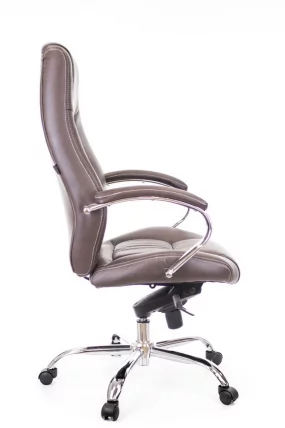 Кресло руководителя Крон М экокожа Коричневый / Kron M_1