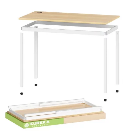 Стол письменный Еурека ЕРК-Д04-ЕВ-В1 Ембоссед Воод / Eureka ERK-D04-EW-V1 Embossed Wood_1