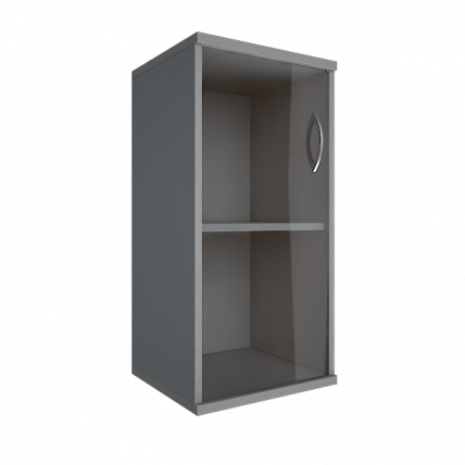 Шкаф низкий узкий левый Рива А.СУ-3.2 Л Клен/Металлик / Riva_0