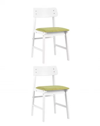 Комплект из двух стульев ОДЕН ВХИТЕ 2 шт Оливковый / ODEN WHITE_0