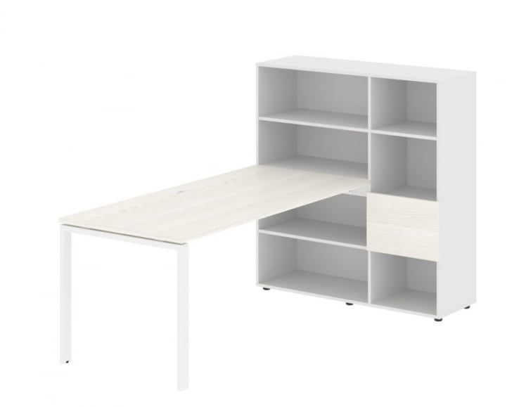 Рабочая станция ЕДИС ЕУРСТ 1217 Ясень Траун Белый Белый / EDIS EURST_0