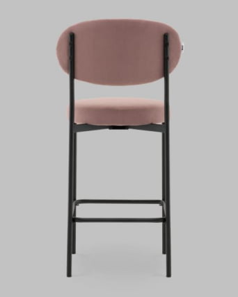 Стул Полубарный Бриф ДД ПБ велюр пыльно-розовый / DD_4