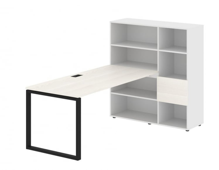 Рабочая станция ЕДИС ЕКРСТ 1217 Ясень Траун Черный Белый / EDIS EQRST_0