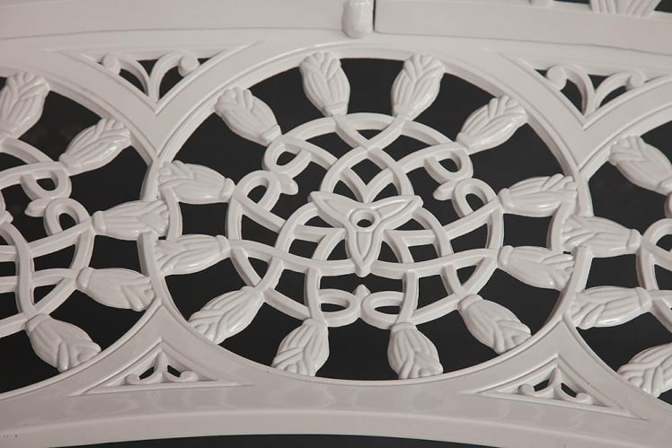 Скамья Сеcрет Де Маисон Страусс (Штраус) алюминиевый сплав, 99хх56х76см, буттер вхите / Secret De Maison Strauss butter white_6