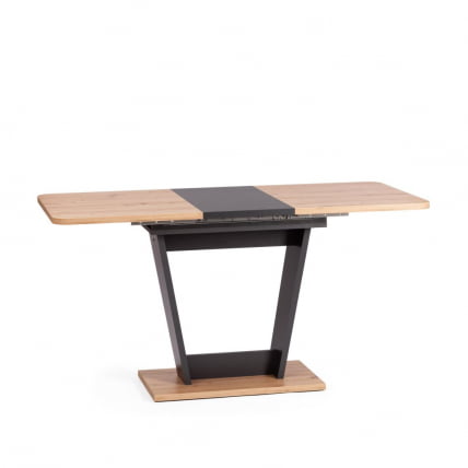 Стол обеденный ФОКС раздвижной ЛДСП, 68.6кс110-145кс75 см, Дуб артисан/Графит / FOX 68.6x110-145x75_6