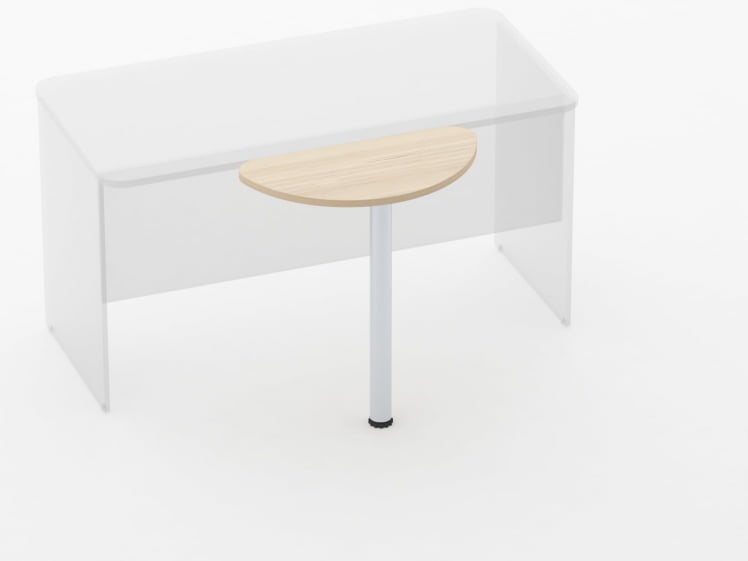 Приставка-полукруг Глассй 2.14 Дуб молочный / Glassy_2