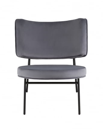 Кресло Дистриcт Лоунге велюр Серый / District Lounge_1