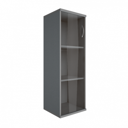 Шкаф средний узкий левый Рива А.СУ-2.4 Л Венге/Металлик / Riva_0