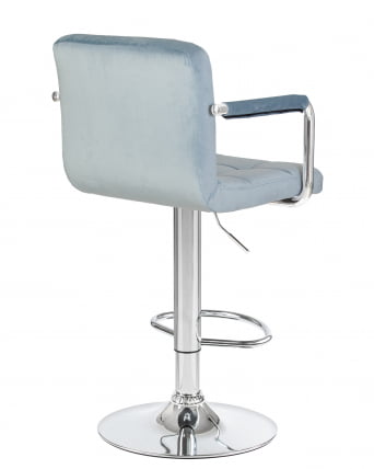 Стул барный ДОБРИН КРУГЕР АРМ Пудрово-голубой велюр МДЖ9-74 / DOBRIN KRUGER ARM MJ9-74_3