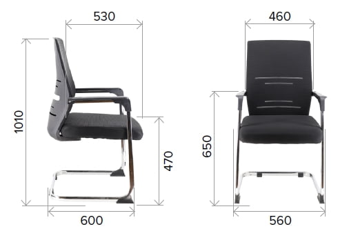 Кресло для посетителей Еверпроф Висит Сетка Черный / Everprof Visit_4