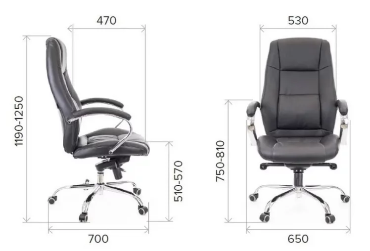 Кресло руководителя Крон М кожа Коричневый / Kron M_4
