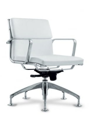 Кресло со средней спинкой на глайдерах Абсолют Д80Х Белое / D80H_0