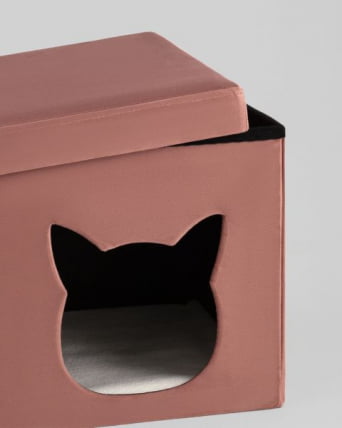 Пуф складной с ящиком Сторе Пет розовый / Store Pet_2