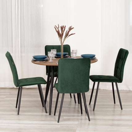 Стул обеденный Бари (2 шт. в упаковке) LT, велюр, Дееп Форест (изумруд), 41х55х89 см / Bari Deep Forest_15