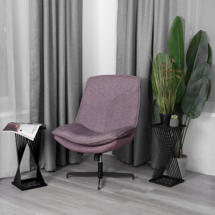 Кресло лаунж Космо велюр/букле, ВТ шапе воод росе / Cosmo VT shape wood rose_14