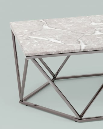 Журнальный столик Авалон блаcк 122*66 Серый мрамор / black_5