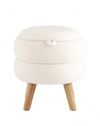 Пуф с ящиком Винни С Тедди белый / S_4
