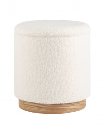 Пуф с ящиком Холли Л Тедди белый / L_0