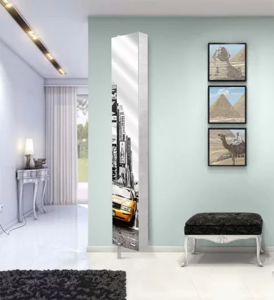 Поворотный зеркальный шкаф Лупо Шелф Арт Венге_9