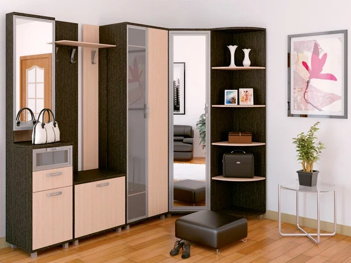 Вешалка ВЕСТ  600 Модуль 1 Ясень шимо темн/ясень шимо св / WEST_4