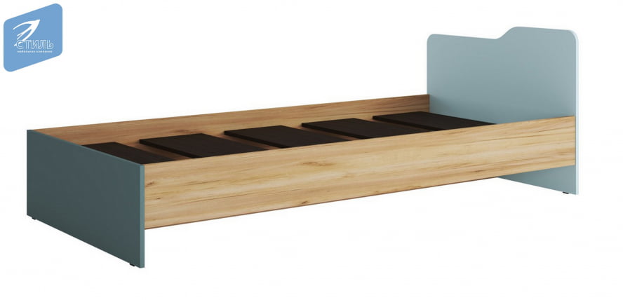 Кровать РИCХ КР-003 Мята/Сумеречный голубой/дуб крафт золотой / RICH_0
