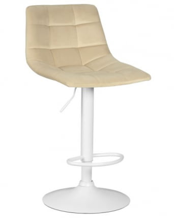 Стул барный ДОБРИН ТАИЛОР ВХИТЕ (бежевый велюр (МДЖ9-10)) 2 шт / DOBRIN TAILOR WHITE (MJ9-10))_1