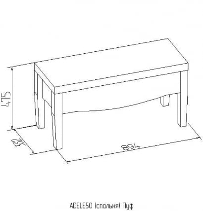 Пуф АДЕЛЕ 50 Дуб Сонома/Вензел Корал (спальня) / ADELE Сонома/Venzel Coral_1