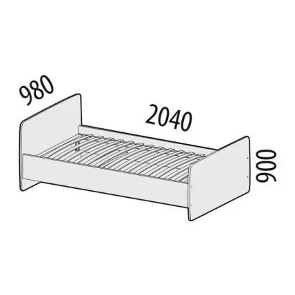 Кровать Мегаполис 55.10 Сосна Астрид_1