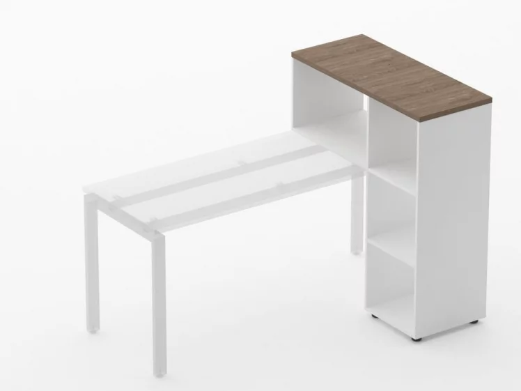 Стеллаж к столу Дека 9.06.10 Дуб Верцаска/Белый / Deka_1