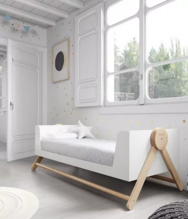 Кроватка 140кс70 Микуна Свинг Биг Вхите/Ватервоод / 140x70 Micuna Swing Big White/Waterwood_4