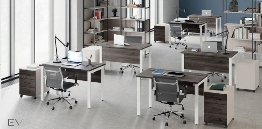 Комплект офисной мебели Еверпроф ЕВО №001 Дуб Пасадена Белый / Everprof EVO_0