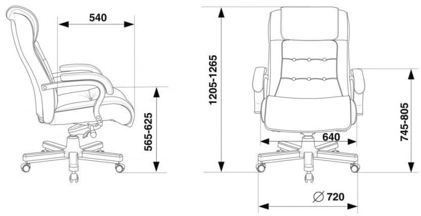 Кресло руководителя Бюрократ Т-9926ВАЛНУТ/БЛАCК / T-9926WALNUT/BLACK_5
