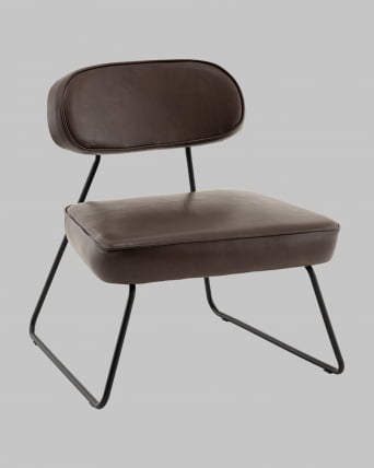 Кресло Кате нев ткань экокожа коричневый / Kate new_1