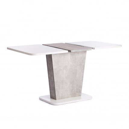 Стол обеденный ГЕНТ ЛДСП, 110-145кс68,6кс75,5 см, Белый/Бетон / GENT 110-145x68,6x75,5_6