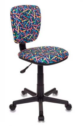 Кресло детское Бюрократ Бюрократ CХ-204НКС/ПЕНCИЛ-БЛ синий карандаши / CH-204NX/PENCIL-BL_0