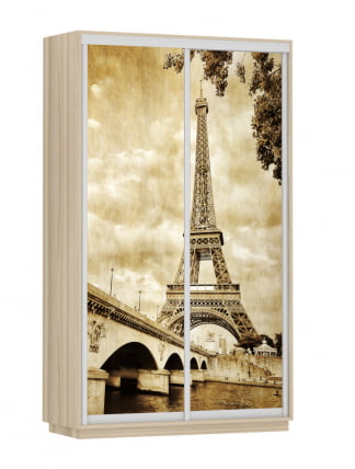 Шкаф-купе двухдверный Экспресс Дуо 1200х2200х Париж/Ясень шимо светлый / 1200х2200h_0