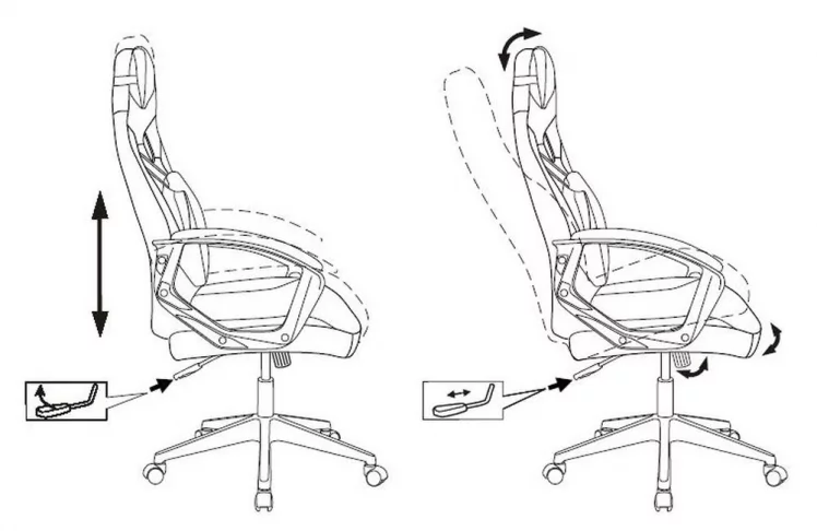Геймерское кресло Бюрократ ЗОМБИЕ ДРИВЕР Черный-красный / ZOMBIE DRIVER_13