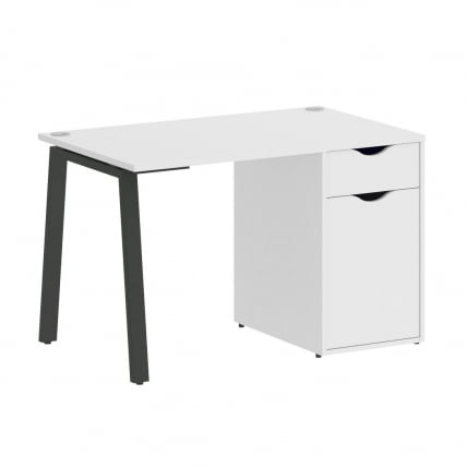 Стол письменный ХОМЕ ОФФИCЕ ВР.СП-3-118.1.А Белый Бриллиант/Антрацит металл / HOME OFFICE VR.SP-3-118.1.A_0