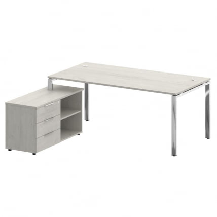 Стол рабочий руководителя с опорной тумбой левый МЕТАЛ СЙСТЕМ ДИРЕCТ БГ.СРТ-5.9 Л Дуб Наварра / METAL SYSTEM DIRECT_0