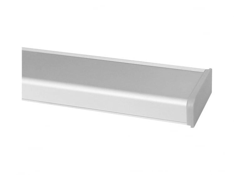 Плинтус (с заглушками) ПЛ 118.300 Алюминий КВАДРО Премиум_1