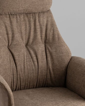 Кресло офисное ТопЧаирс Неома коричневый экокожа ткань / TopChairs Neoma_8