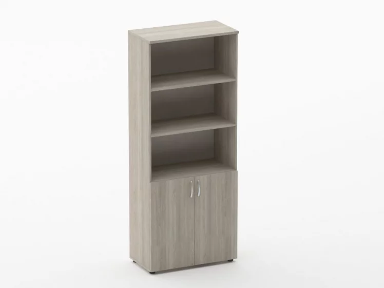 Шкаф высокий полуоткрытый Глассй 6.19.121 Дуб сантана светлый / Glassy_0