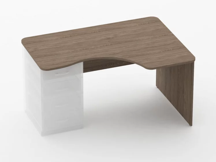 Стол угловой под встроенную тумбу Глассй 1.141.14Пр Дуб Верцаска / Glassy_0