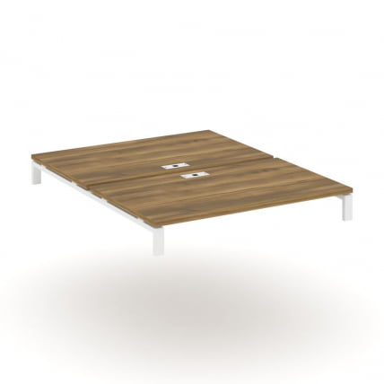 Двойной стол надставка на две опорные тумбы CОНCЕПТ CН.ДСН-006 Сандал янтарный Белый / CONCEPT CN.DSN-006_0