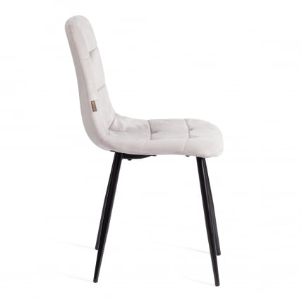 Стул CХИЛЛЙ (мод. ДЖСC-220) Велюр/металл , 44,5х52,5х88 см, Лигхт грей (светло-серый) ХЛР14 / черный / CHILLY (mod. JSC-220) Light grey HLR14_1