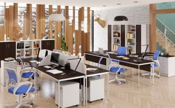 Стол прямой ИМАГО-С СП-3СД венге магия белый полуматовый / IMAGO-S СП-3SD_1