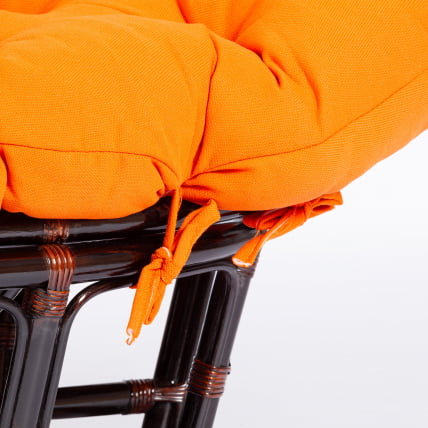 Диван МАМАСАН/МАМАСАН 23/02 В /с подушкой/ подушка 182х119 см, 169х102х80 см, Антикуе бровн (античный черно-коричневый), ткань, оранжевый, С 23 / MAMASAN/МАМАСАН W Antique brown_9