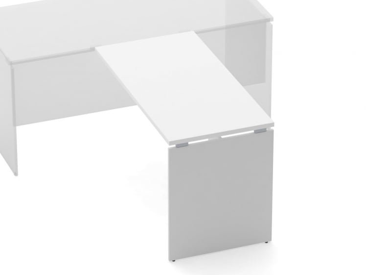 Брифинг-приставка для стола на ЛДСП опорах Дека 75.10.12 Белый / Deka_1