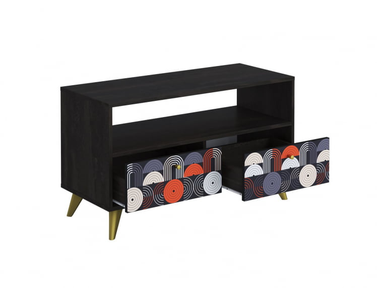 Тумба консольная ТМ-005 АРТ Угольный камень/ВИНИЛ / камень/VINIL_1